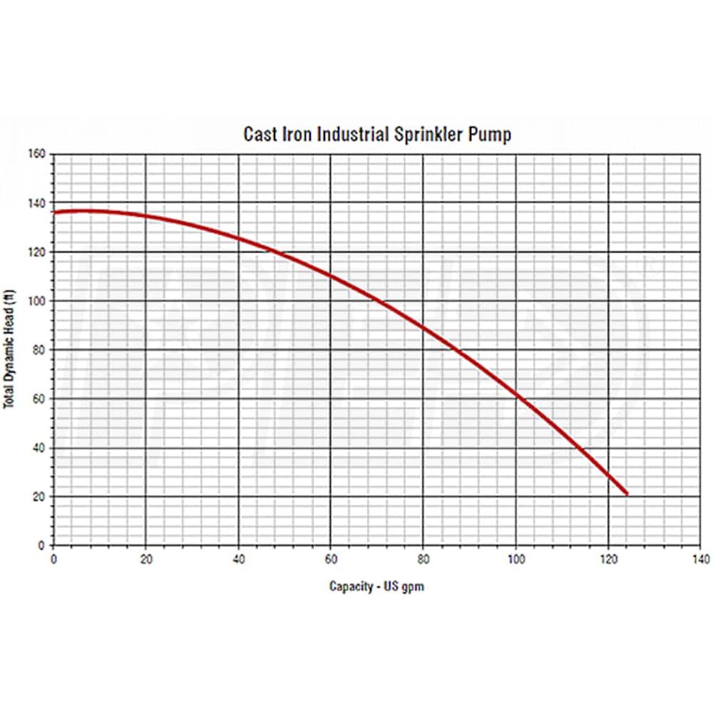Red Lion 614481 124 GPM 3 HP Self-Priming Cast Iron Sprinkler Pump
