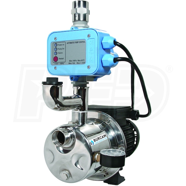 Burcam 506532SS Pumps 16 GPM 3/4 HP Stainless Steel Shallow Well Dual App. Pump  Booster & Tankless Jet Pump